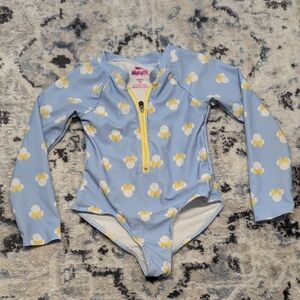 Disney Junior Minnie Mouse Long Sleeve One-Piece Swimsuit 3T | Toddler Girl UPF